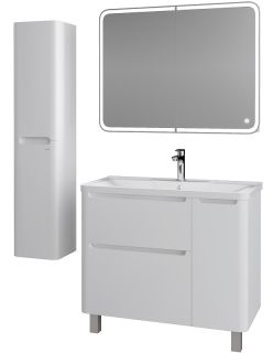 Тумба напольная под раковину Grossman Адель 109004 90см белый